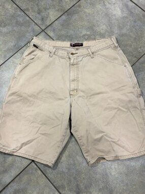 Ralph Lauren Carpenter Short Mens Sz 34 Khaki D Ring 18” Casual Beachy Preppy